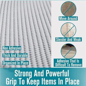 Shelf Drawer Liner Non-Adhesive Non Slip Durable Strong Long Size 12 in X 20ft